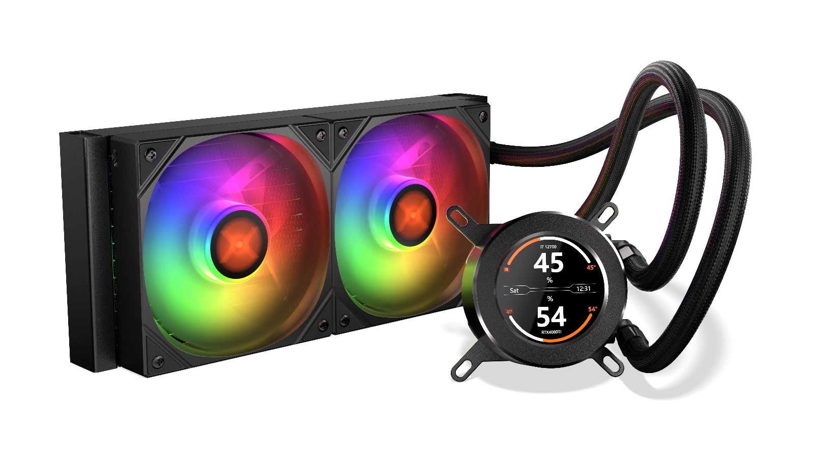 Chłodzenie Krux HydroGlance 240 ARGB LCD Czarny