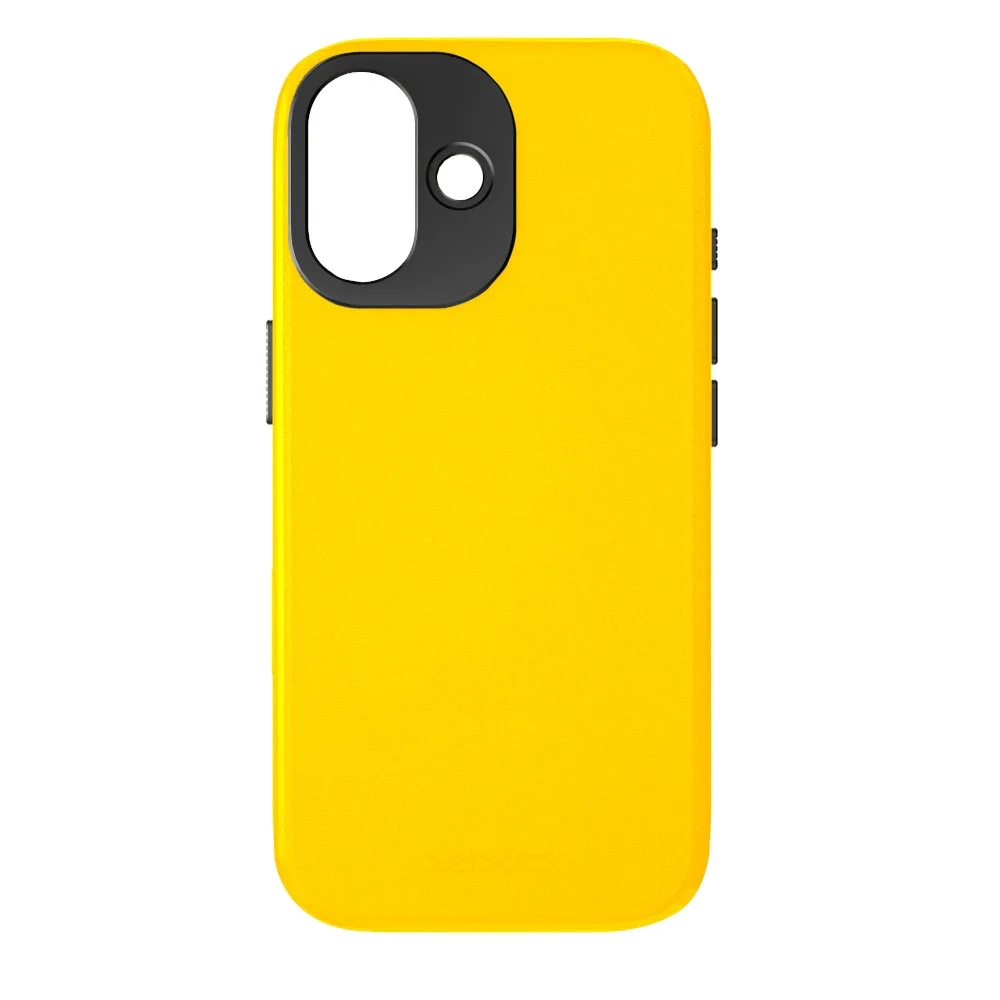 Etui Yaxo Leather Gear Slim Case MagSafe do iPhone 17 Żółty