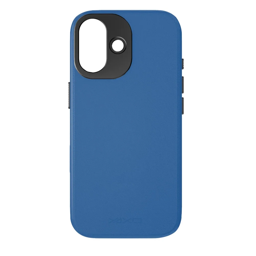 Etui Yaxo Leather Gear Slim Case MagSafe do iPhone 17 Niebieski