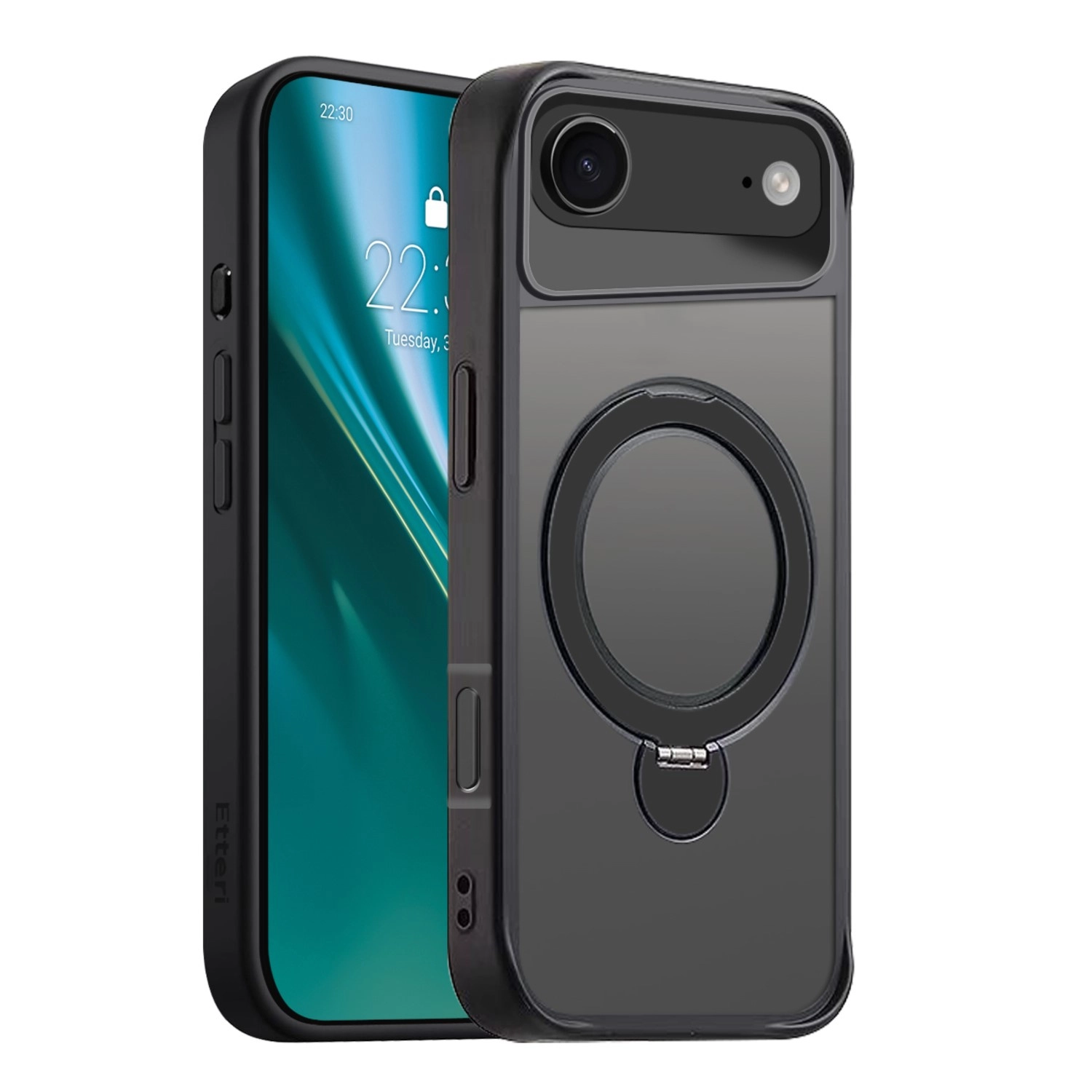 Etui Etteri Matt Mag Ring do iPhone Air Czarny