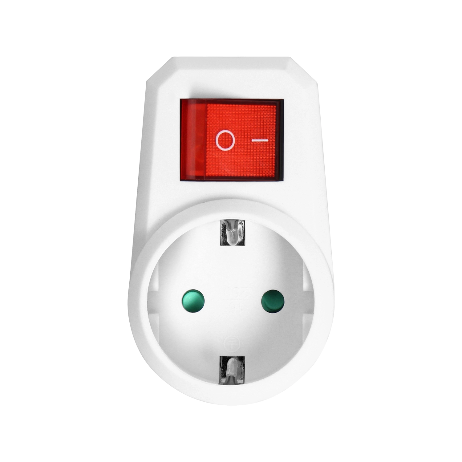 Gniazdo sieciowe Orno OR-AE-13188(GS) Adapter z włącznikiem, 1 gniazdo Biały