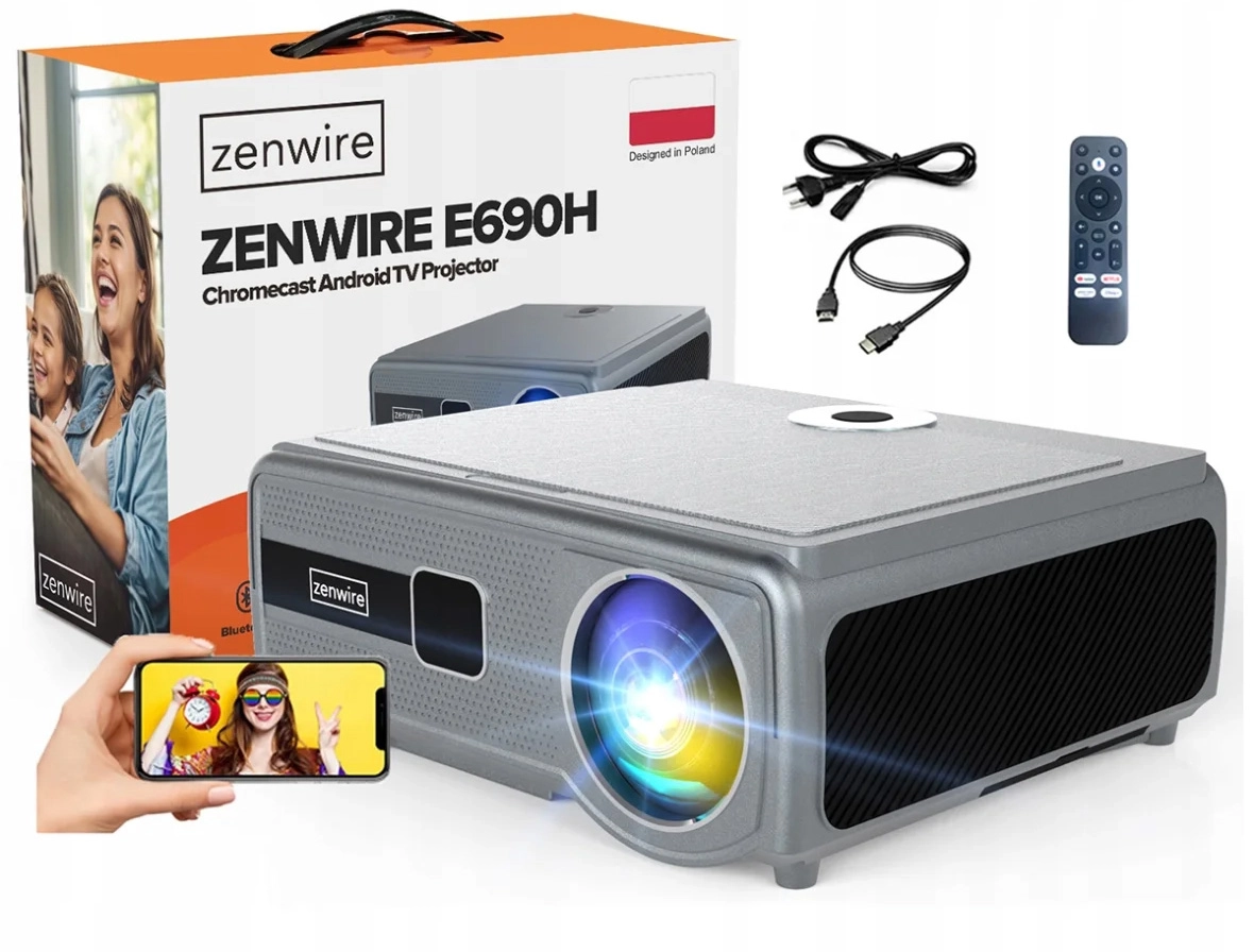 Projektor Zenwire KPROE690H LED Full HD Android TV Wi-Fi Bluetooth