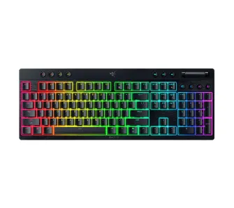 Klawiatura mechaniczna Razer BlackWidow V4 Low-Profile HyperSpeed Green Clicky Czarny