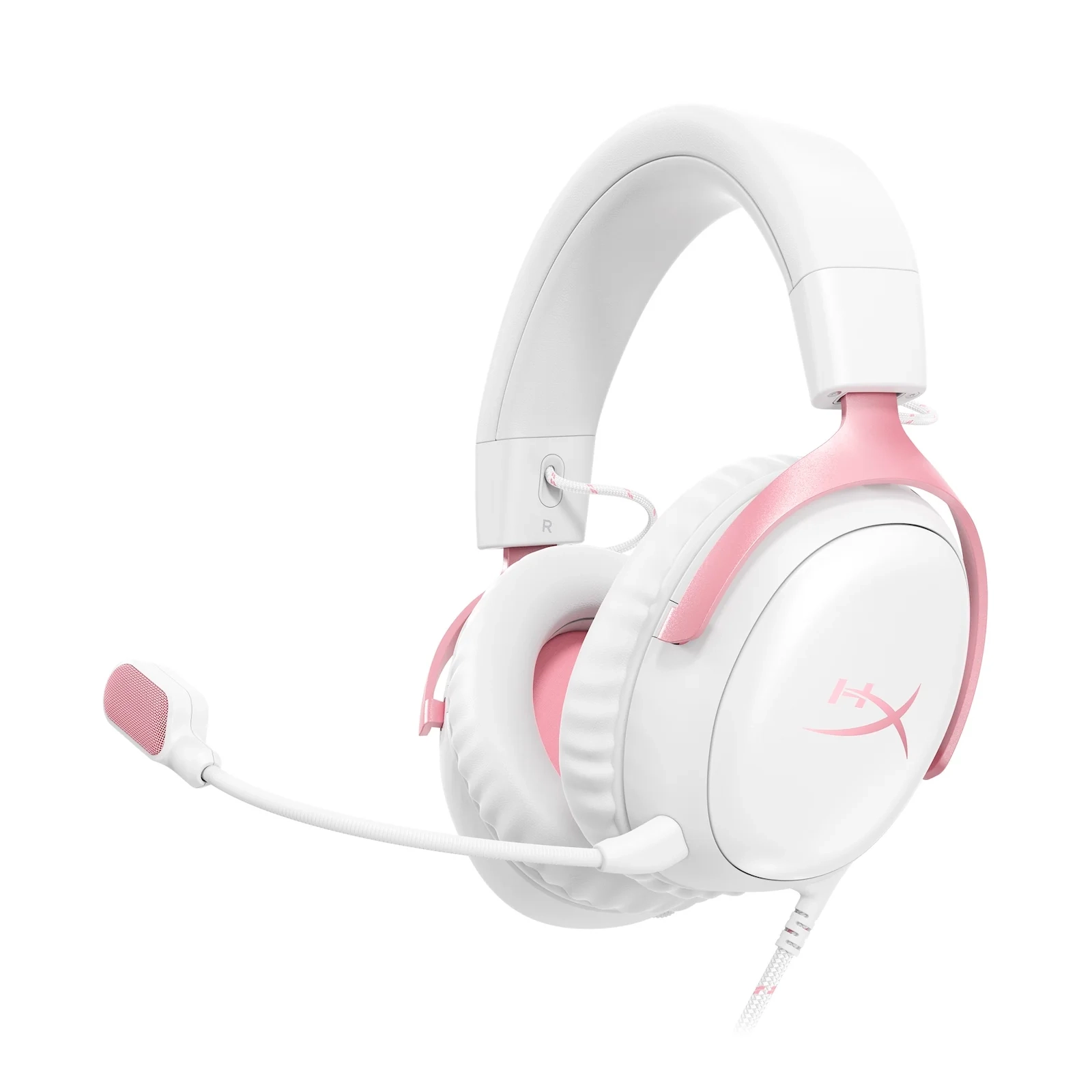 Słuchawki przewodowe z mikrofonem HyperX Cloud III Nauszne Biało-Różowe