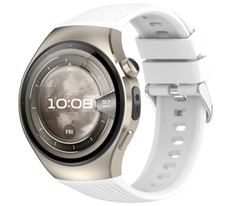 Pasek Bizon Strap Watch Silicone S do Huawei Watch 5 46 mm biały