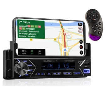 Radioodtwarzacz samochodowy BLOW mobile PRO z USB/SD 4x 50W Bluetooth Wbudowany uchwyt na telefon