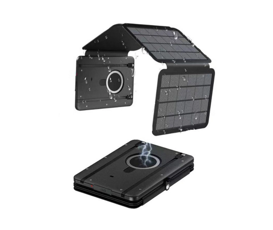 Powerbank solarny PowerNeed ES10000-4 z odłączanym panelem 10000mAh 15W Czarny