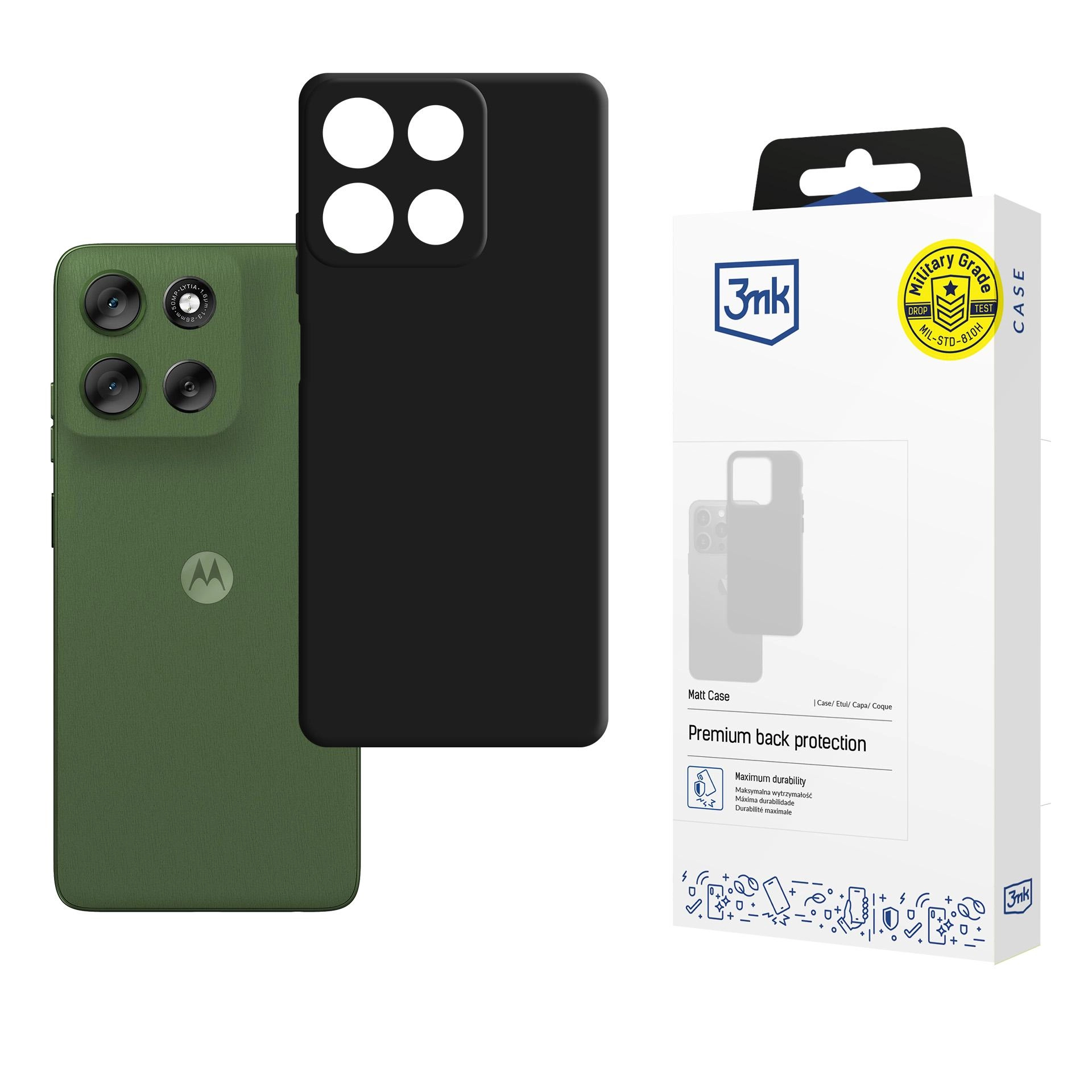 Etui 3mk Matt Case do Motorola Moto G56 Czarny