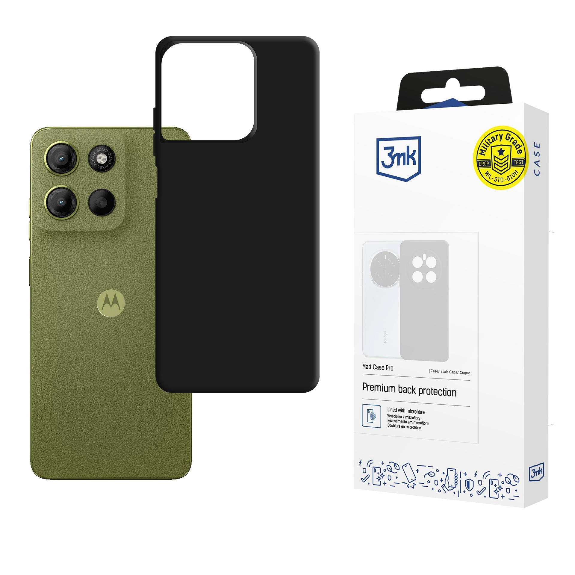 Etui 3mk Matt Case Pro do Motorola Moto G15 Power Czarny