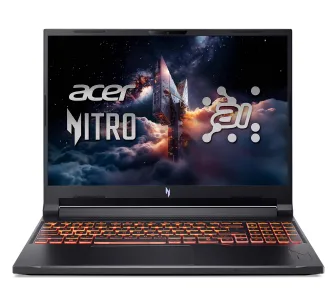 Laptop gamingowy Acer Nitro V 16 AI ANV16-61 16" 165Hz Ryzen AI 5 340 16GB RAM 1TB Dysk SSD RTX4050 DLSS3 Czarny Funkcje AI