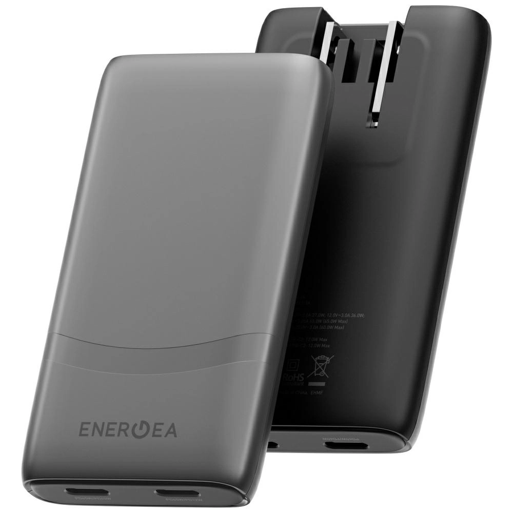 Ładowarka sieciowa Energea TravelWorld Edge 65W 2x USB-C Grafitowy