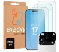Bizon 3x Szkło hartowane + szybka na aparat iPhone 17 Pro