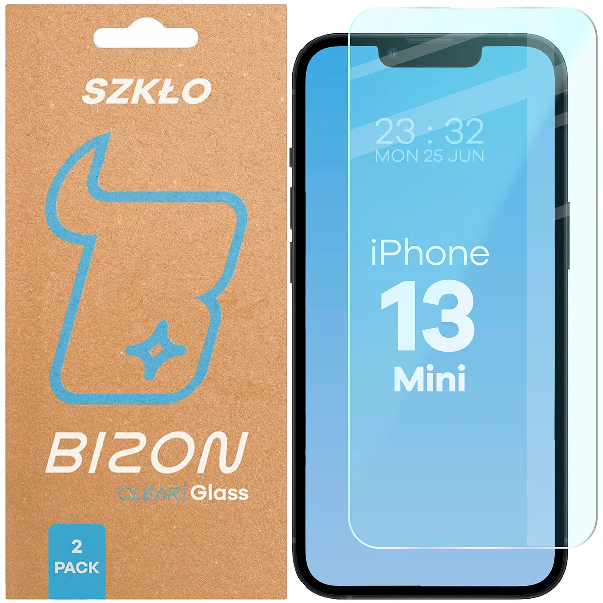 Szkło hartowane Bizon Clear Duo do iPhone 13 Mini