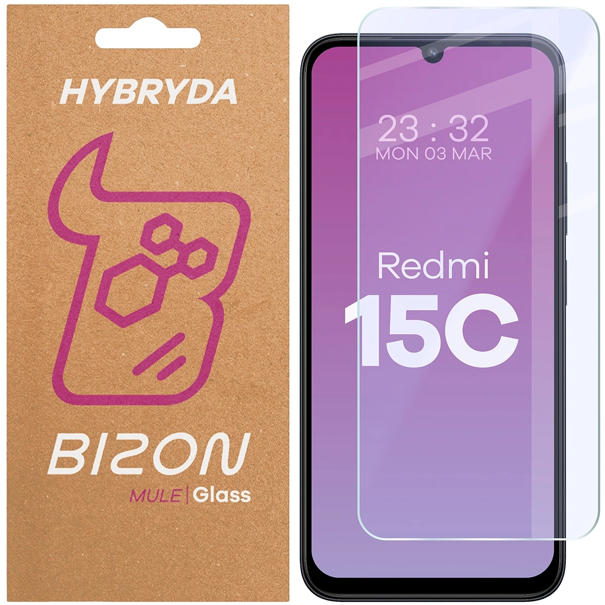 Szkło hybrydowe Bizon Elastyczne Mule do Xiaomi Redmi 15C 4G