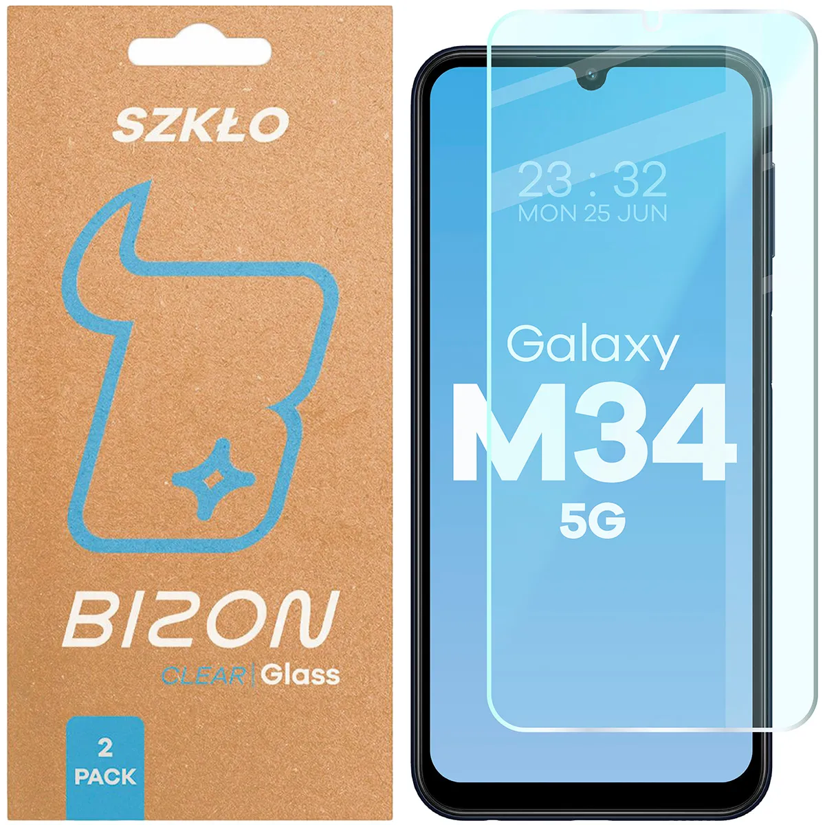 Szkło hartowane Bizon Clear Duo do Samsung Galaxy M34 5G