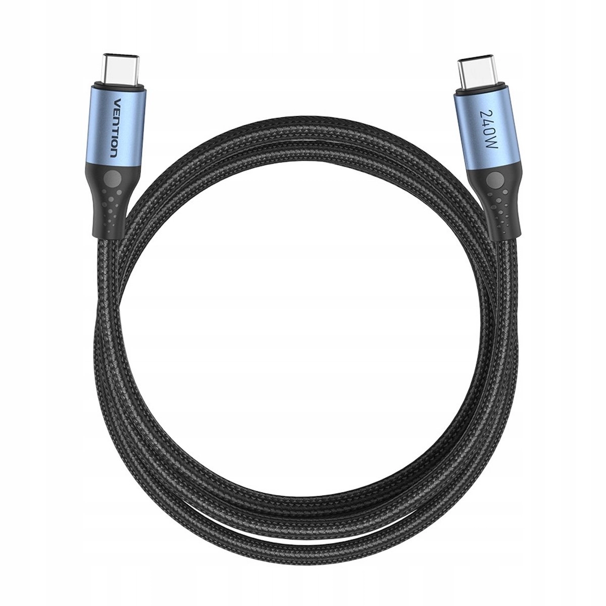 Kabel telefoniczny Vention USB-C do USB-C 2.0 5A 240W 1m Czarny
