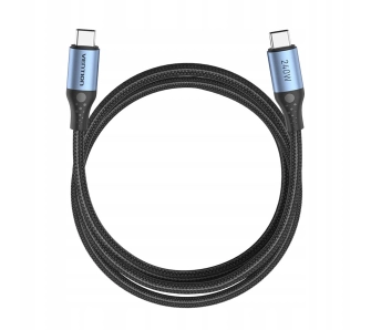 Kabel telefoniczny Vention USB-C do USB-C 2.0 5A 240W 1m Czarny