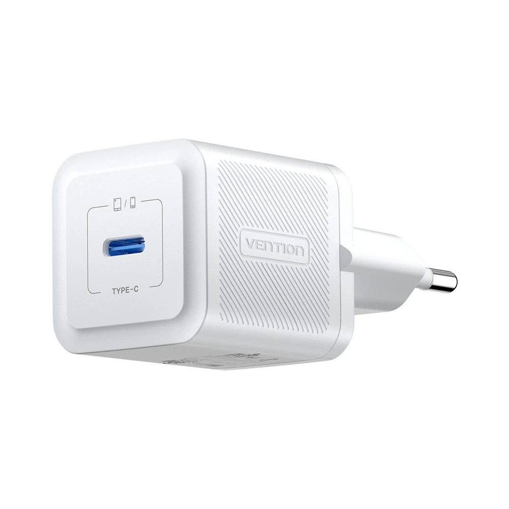 Ładowarka sieciowa Vention USB-C 20W GaN Biały