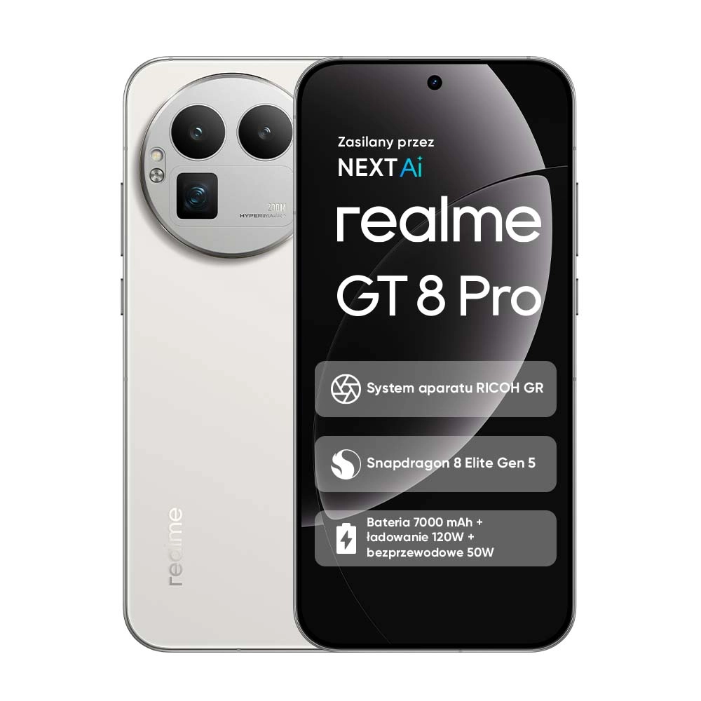 Smartfon realme GT 8 Pro 12/256GB 6,79" 144Hz 200Mpix Biały