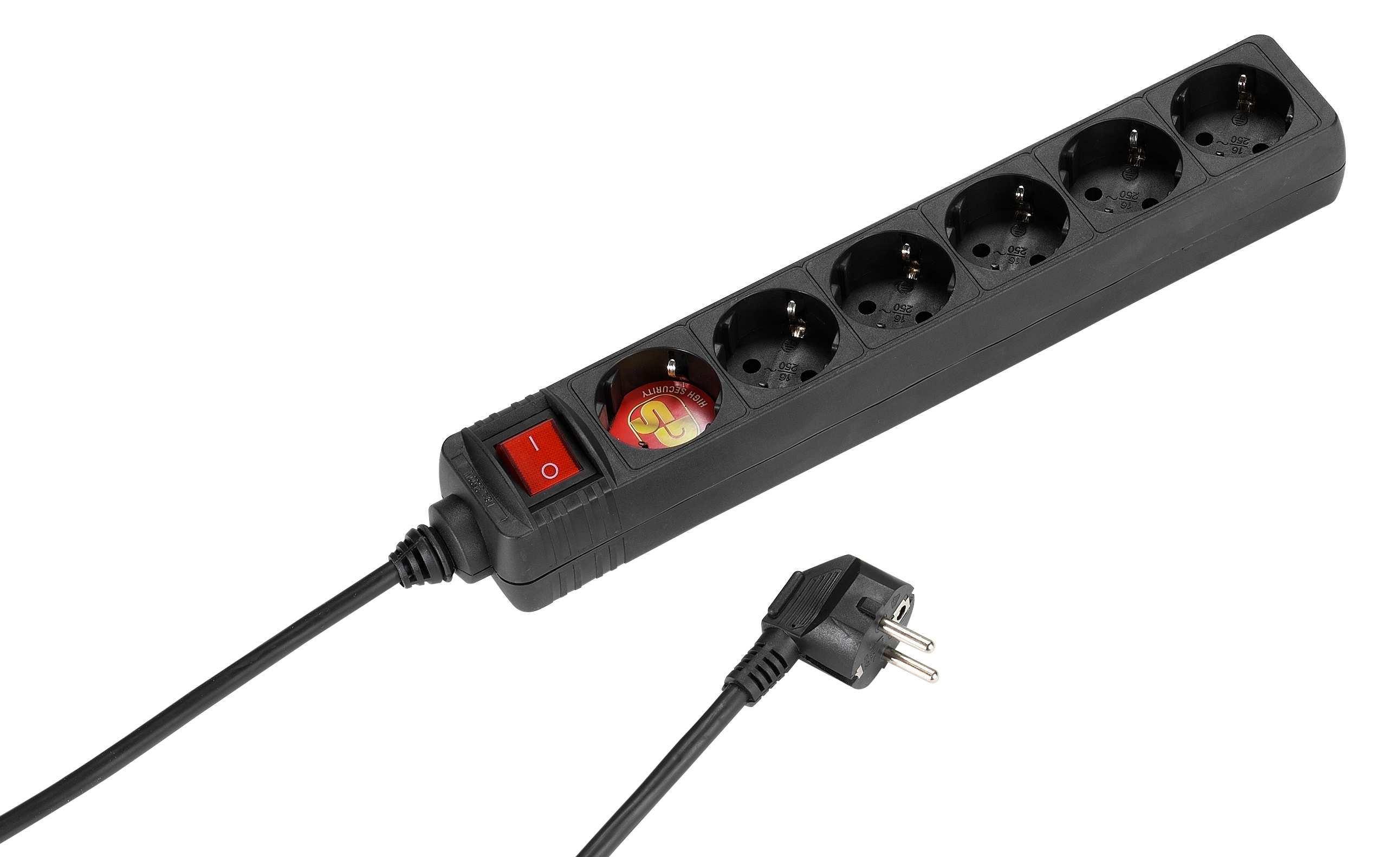 Listwa Vivanco 6 gniazd schuko 1,4m Czarny