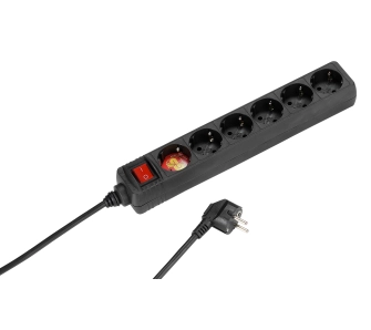 Listwa Vivanco 6 gniazd schuko 1,4m Czarny