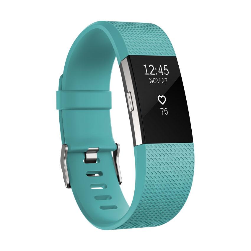 Fitbit by Google Charge 2 L Turkusowo-Srebrny
