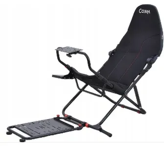 Fotel Cobra Ergosim SIMR11BK Wyścigowy do 110kg Tkanina Czarny