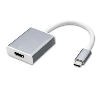 Adapter Qoltec 50427 HDMI do USB-C Srebrny