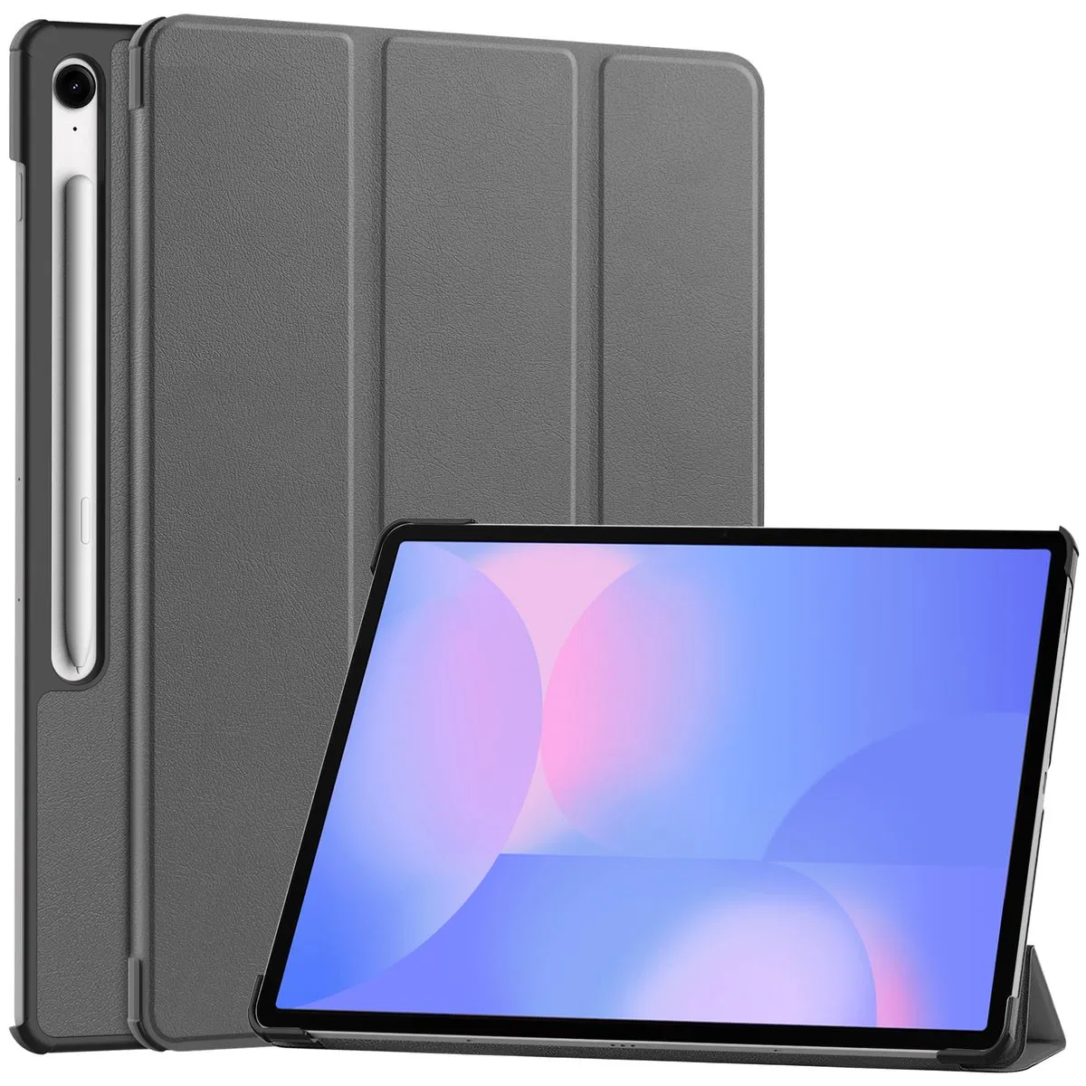 Etui na tablet Bizon Case Tab Croc z klapką do Samsung Galaxy Tab S10 FE Plus Szary