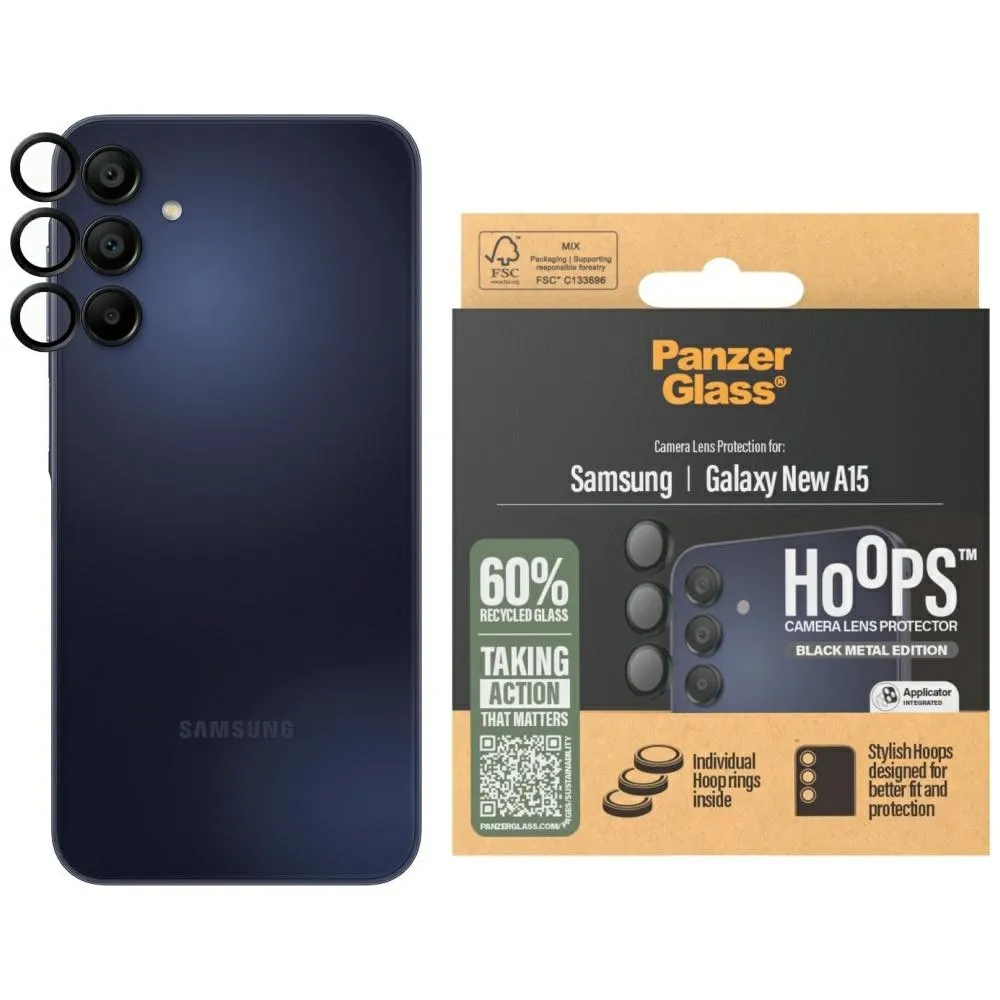 Szkło hartowane PanzerGlass Hoops Lens Protector do Galaxy A16 / A16 5G Czarny