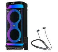 Manta SPK0601B100 ARGOS 100W Bluetooth Mikrofon Karaoke Czarny + Słuchawki MNH02