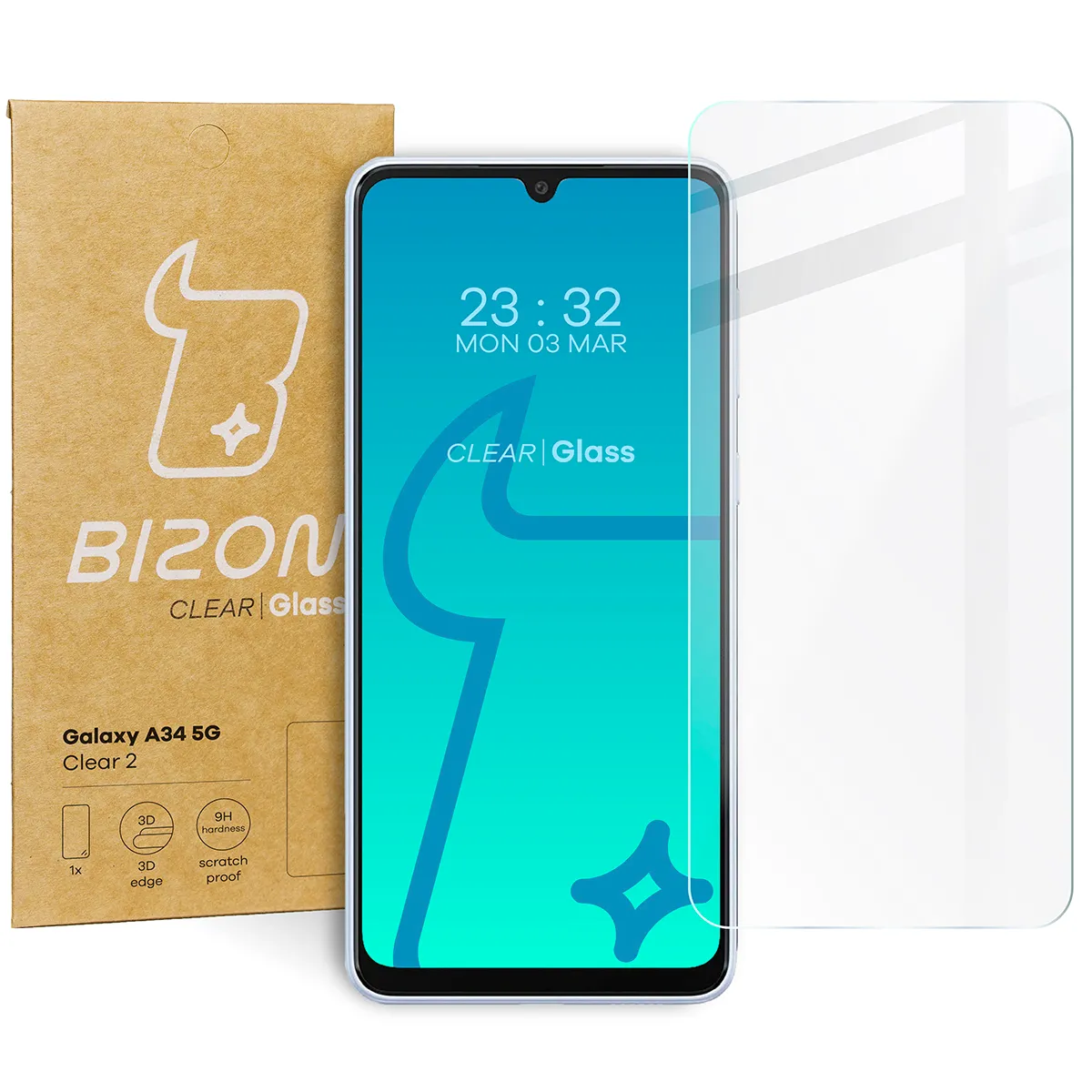 Szkło hartowane Bizon Clear 2 do Samsung Galaxy A34 5G