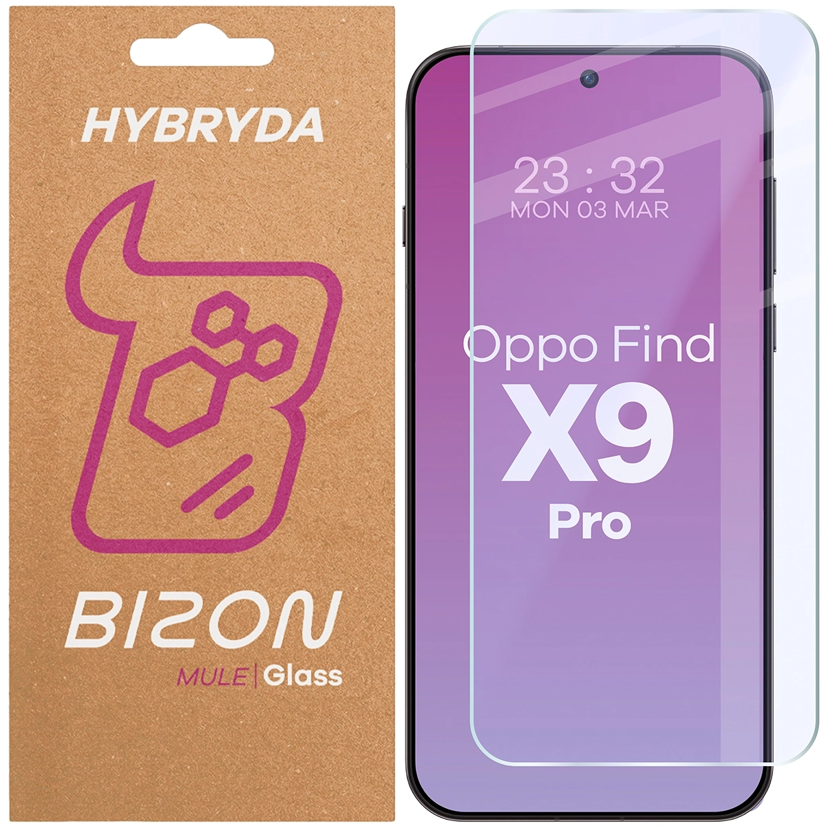 Szkło hybrydowe Bizon Elastyczne Mule do Oppo Find X9 Pro