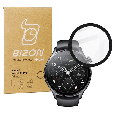 Szkło hybrydowe Bizon Glass Watch Edge Hybrid do Xiaomi Watch S1 Pro