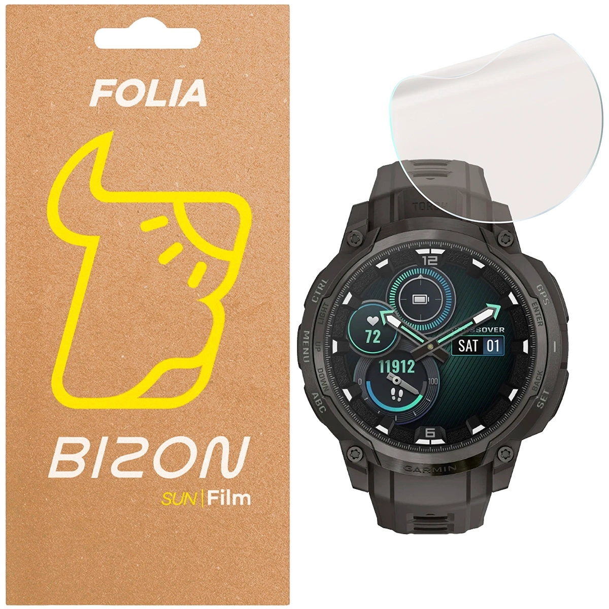 Folia hydrożelowa Bizon Film Sun do Garmin Instinct Crossover AMOLED