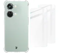 Bizon elastyczne etui + 2x szkło hartowane Clear Pack do OnePlus Nord 3