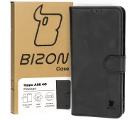 Bizon z klapką Pocket do Oppo A58 4G Czarny