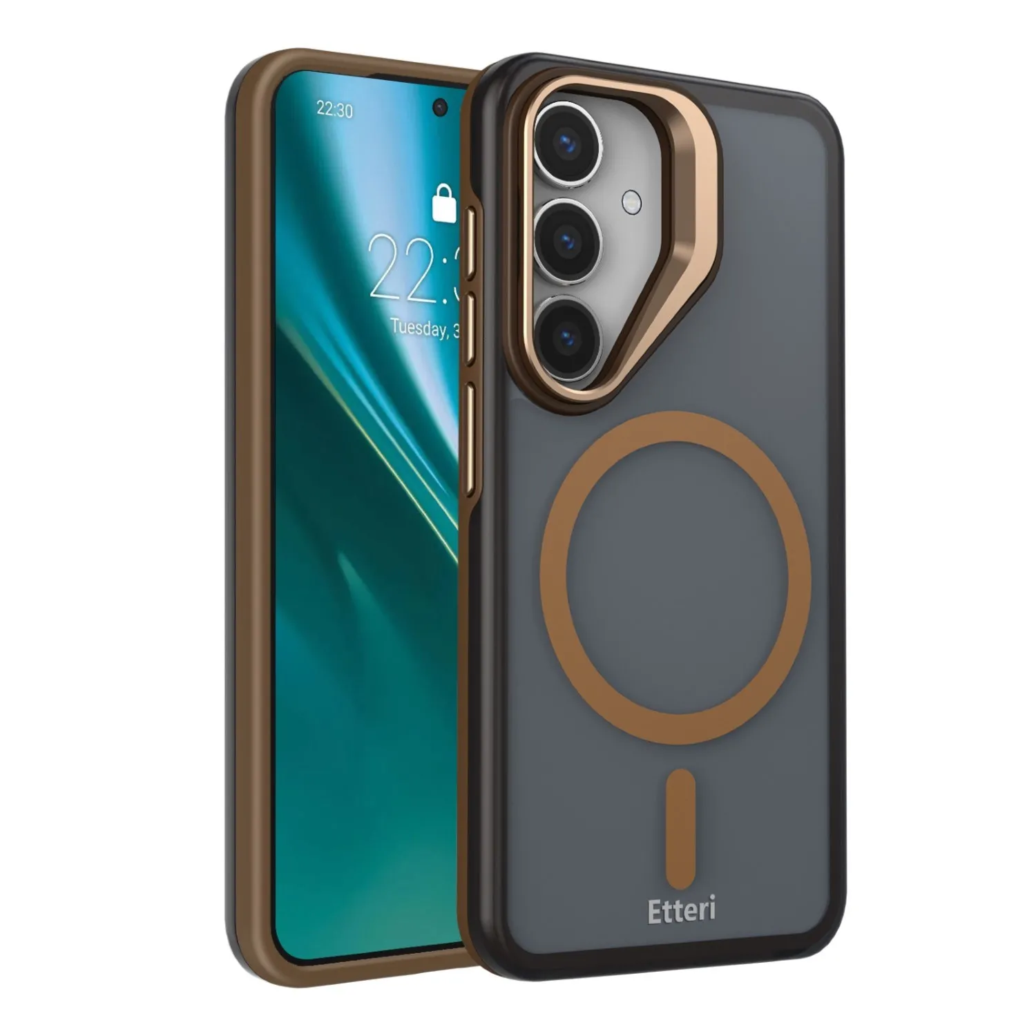 Etui Etteri Morning Fog do Galaxy S25 Brązowy