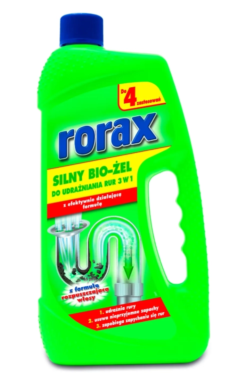 Płyn Rorax Bio do udrażniania rur 3w1 1l