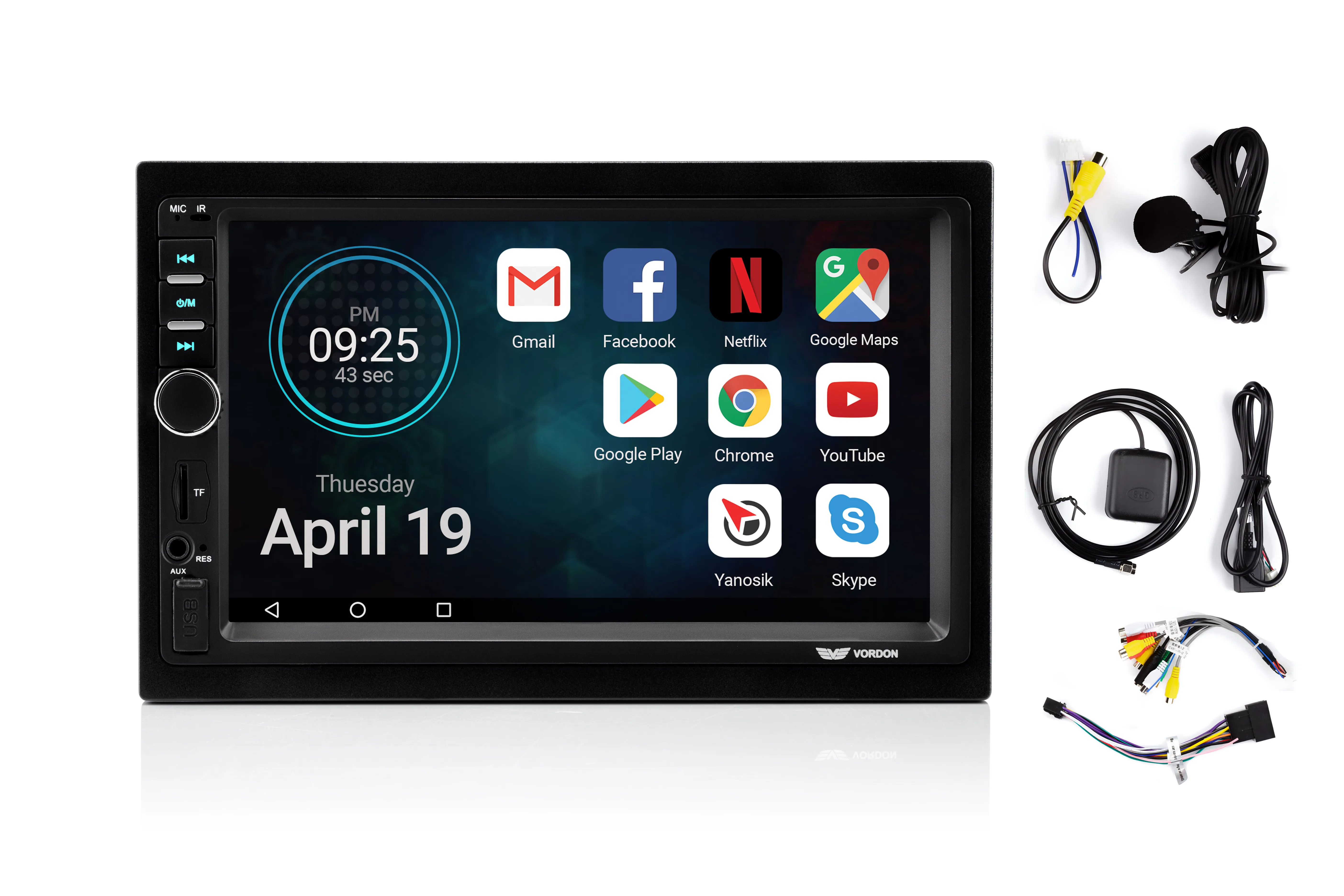 Radioodtwarzacz samochodowy Vordon AC-8270 z USB/SD 7" 4x60W Bluetooth