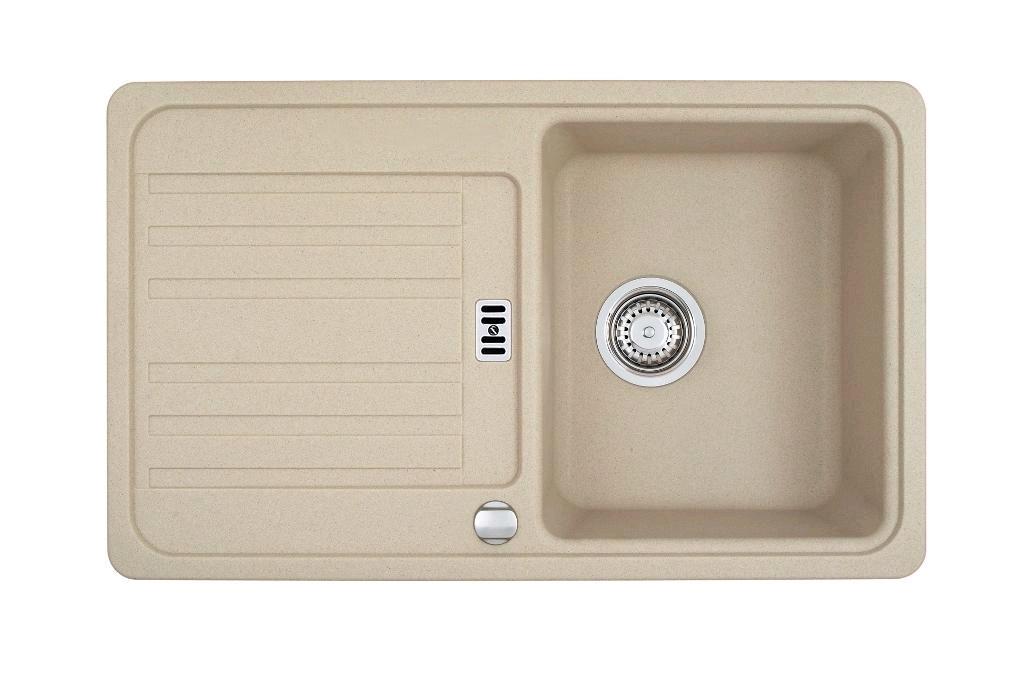Zlewozmywak Franke Euroform EFG 614-78 - beż - granitowy - wpuszczany w blat - ociekacz