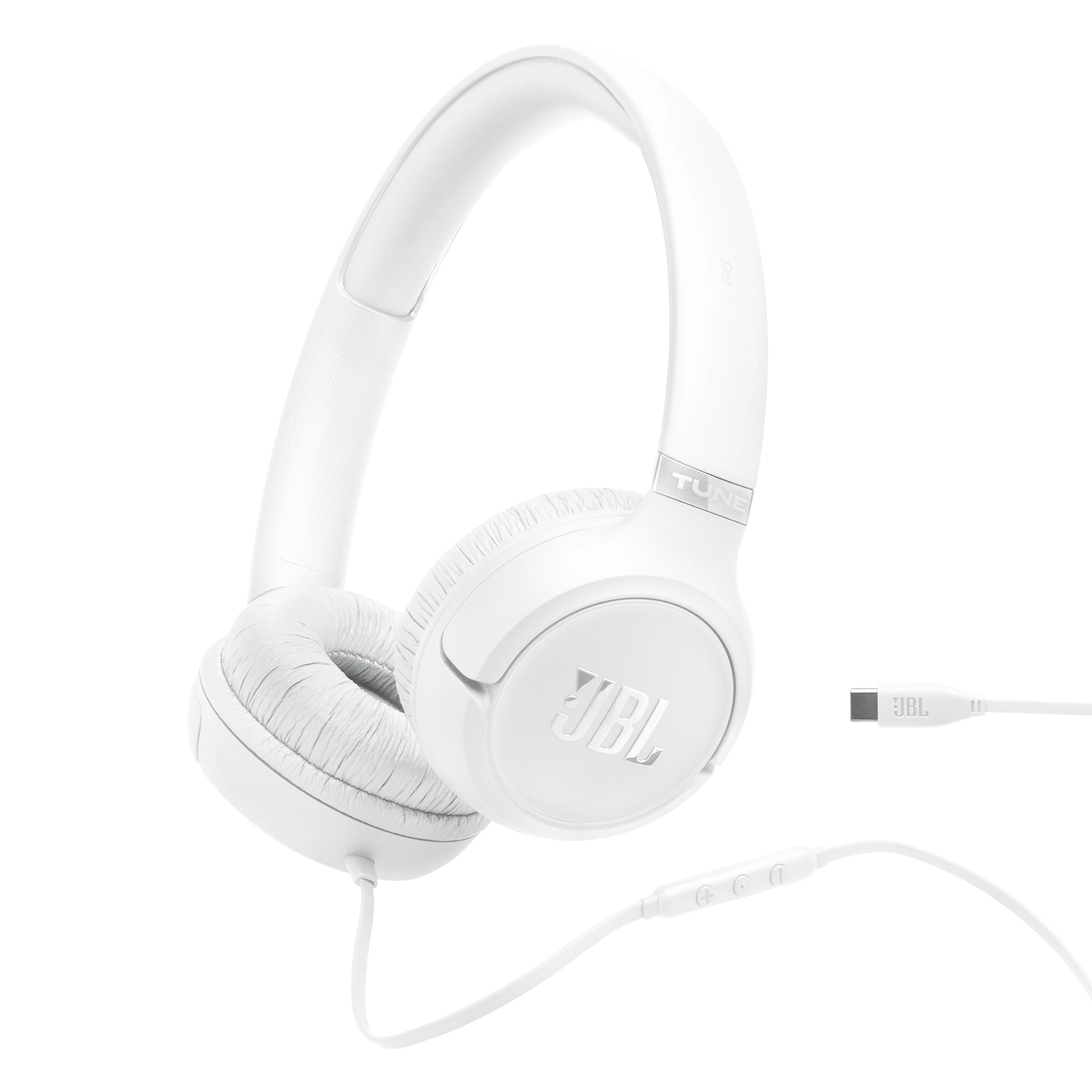 Słuchawki przewodowe JBL Tune 530C USB-C Nauszne Mikrofon Biały