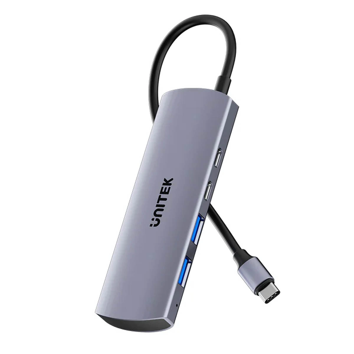 Hub USB Unitek H1112DGY01  4w1 USB-C 10 Gbps, 2x USB-A i 2x USB-C Szary