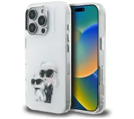Karl Lagerfeld IML Aquarelle Karl & Choupette & Logo do iPhone 16 Pro Max Biały