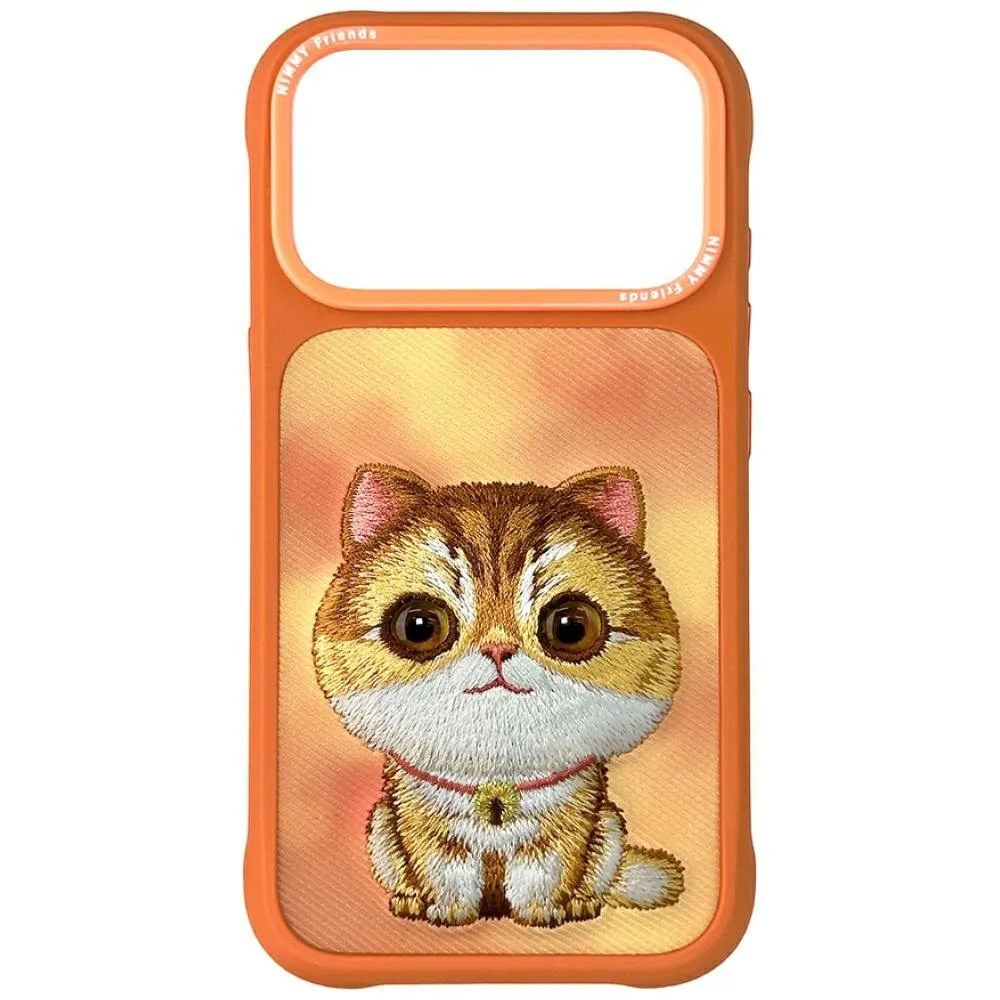 Etui Nimmy Big Eyed Pet 2.0 Cat do iPhone 17 Pro Pomarańczowy