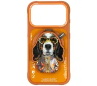Nimmy Cool&Cute 2.0 Dog do iPhone 17 Pro z magnetyczną zawieszką Pomarańczowy