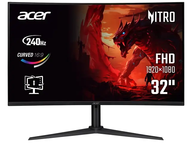 Monitor Acer Nitro XZ320QW0bmiiphx 31,5" Full HD VA 240Hz 1ms VRB Zakrzywiony Gamingowy