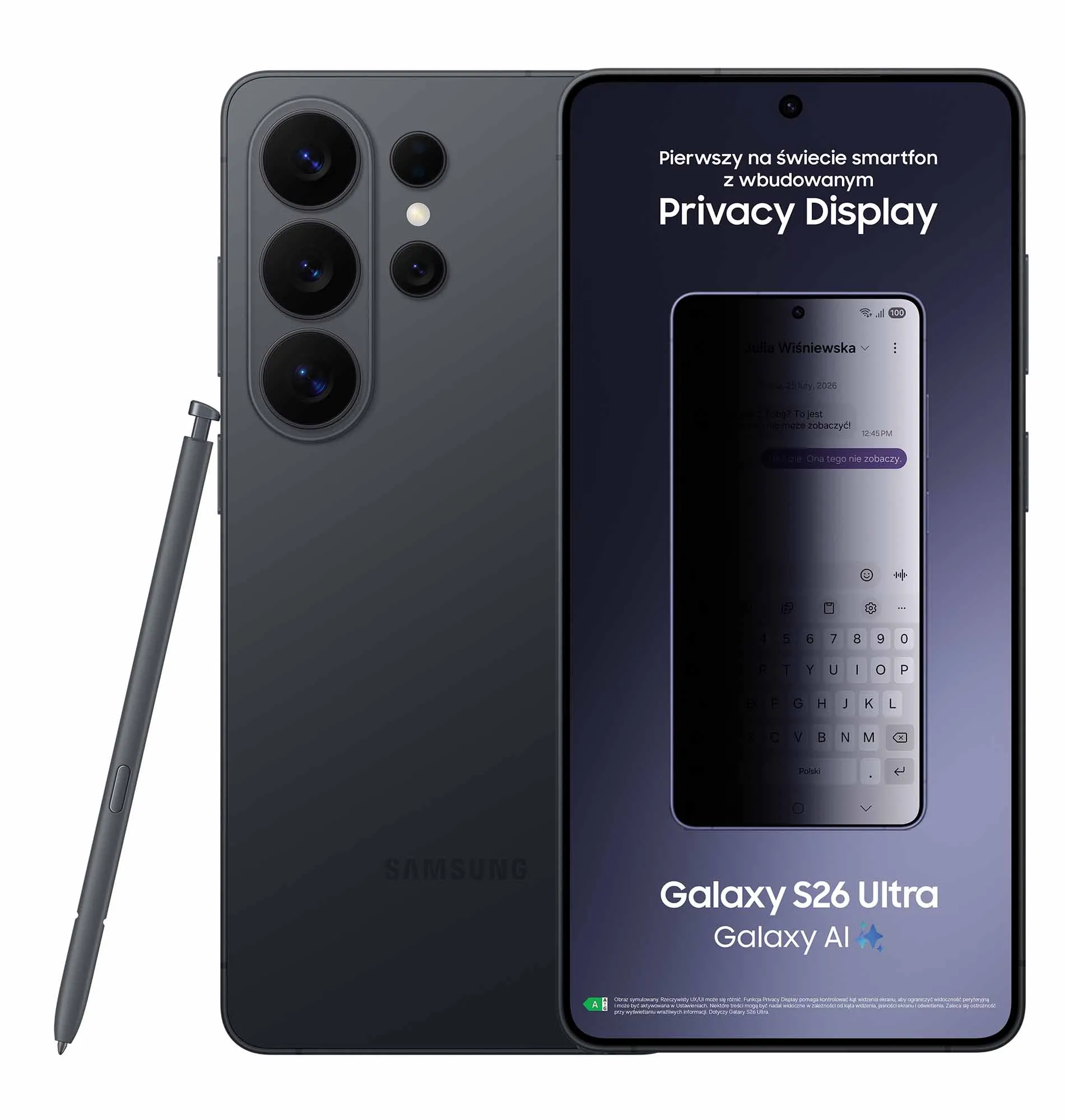 Samsung Galaxy S26 Ultra 12/256GB 6,9" 120Hz 200Mpix Czarny