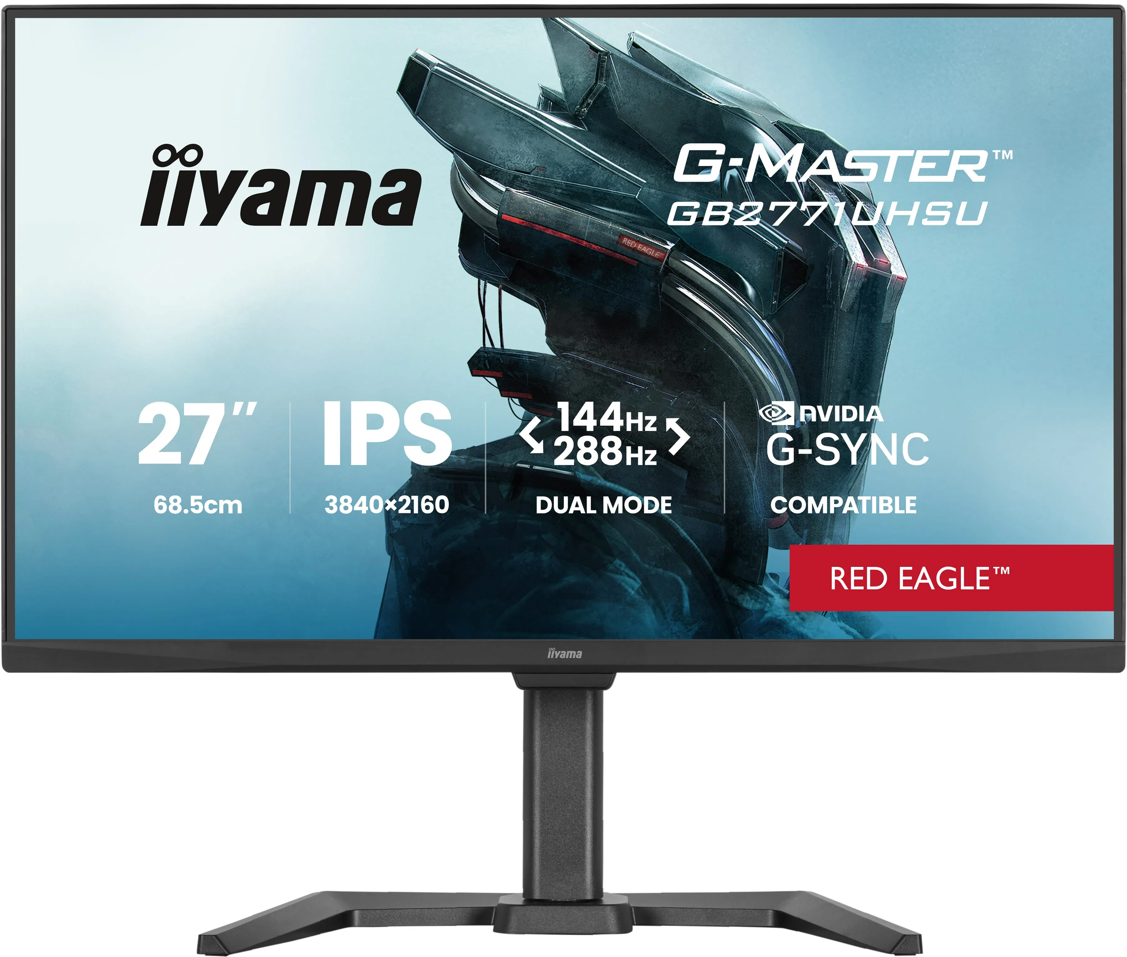 Monitor iiyama G-Master Red Eagle GB2771UHSU-B1 27" 4K IPS Dual Mode 144Hz/288Hz 0.8 MPRT Gamingowy