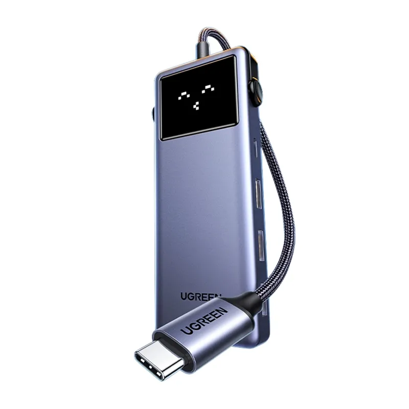 Hub USB UGREEN CM888 Uno 7w1 USB-C PD HDMI Grafitowy